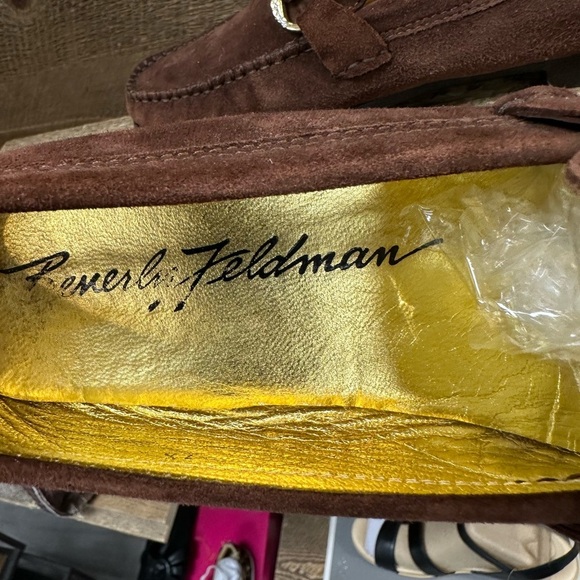 Beverly Feldman Brown Suede Loafers with Crystal Bit Detail – Size 37.5 - Picture 4 of 6